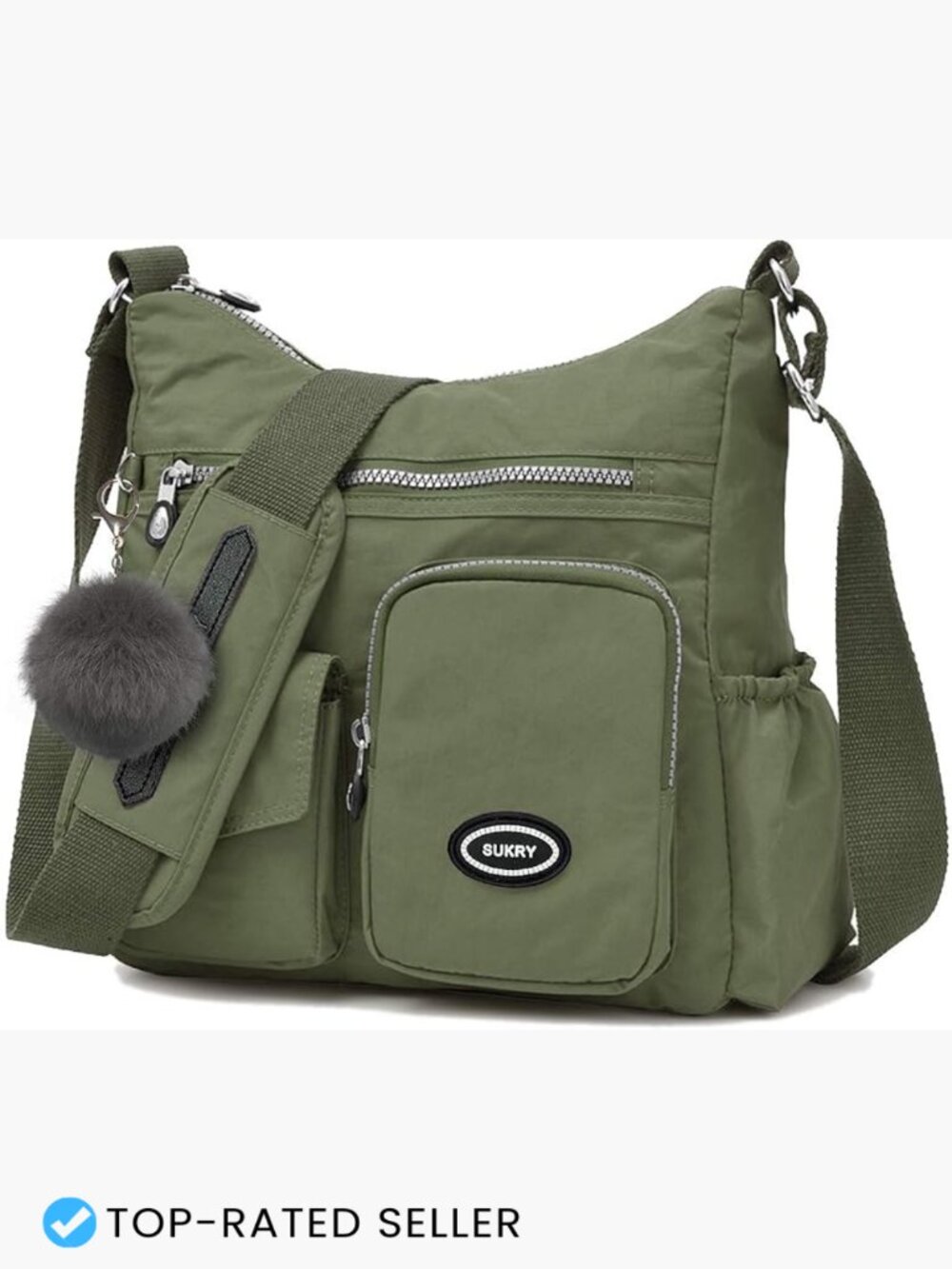 Nylon Crossbody Hobo Bag Lightweight Travel Purse RFID Anti Theft Waterproof